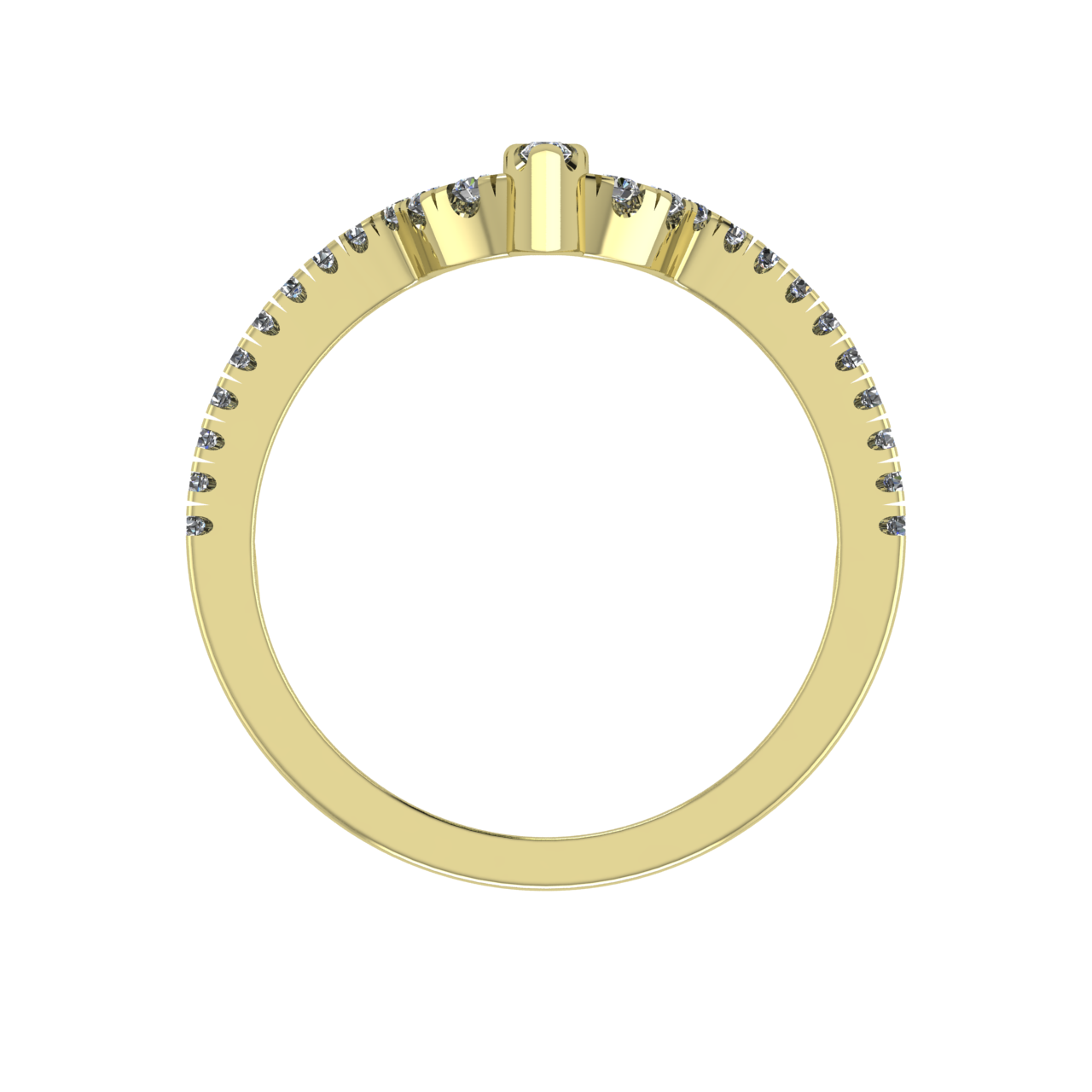 DIAMOND BANDS & STACKABLES CONTOUR  HALFWAY  RINGS & BANDS